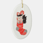 kerstversiering van Stocking Keramisch Ornament (Rechts)