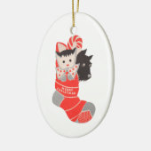 kerstversiering van Stocking Keramisch Ornament (Links)