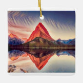 kerstversiering van Two Medicine in Glacier Park Keramisch Ornament (Voorkant)