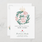 Kerstversiering verhuizen aankondigingskaart (Voorkant / Achterkant)