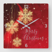 kerstversiering vierkante klok (Voorkant)