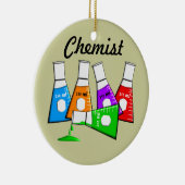 kerstversiering voor chemicus Beekers Keramisch Ornament (Rechts)