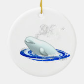 kerstversiering voor de Beluga Whale Keramisch Ornament (Achterkant)