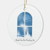 kerstversiering voor een leraar keramisch ornament (Links)