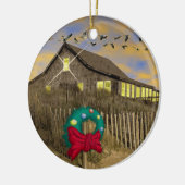 kerstversiering voor het kerstfeest van het beach  keramisch ornament (Links)