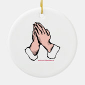 kerstversiering voor het prediken van Hands Stress Keramisch Ornament (Achterkant)