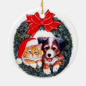 kerstversiering voor honden en katten keramisch ornament (Achterkant)