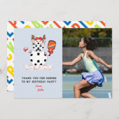 Kerstversiering voor Kerst Pickleball Kinderen Ver Bedankkaart (Voorkant / Achterkant)