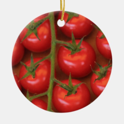 Kerstversiering voor tomaten keramisch ornament (Voorkant)