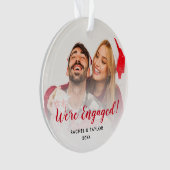 Kerstversiering voor verloofd koppel ornament (voorkant)
