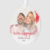 Kerstversiering voor verloofd koppel ornament (voorkant)