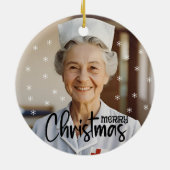kerstversiering voor verpleegkundigen | Aangepast Keramisch Ornament (Achterkant)