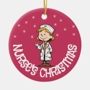 Kerstversiering voor verpleegsters   Op maat gemaa Keramisch Ornament
