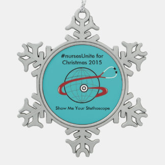 kerstversiering - zuster tin sneeuwvlok ornament