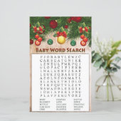 kerstversieringen Baby shower Word Search Game (Staand voorkant)