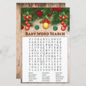 kerstversieringen Baby shower Word Search Game (Voorkant / Achterkant)