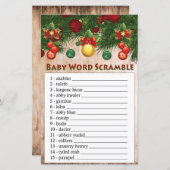 kerstversieringen Baby word scramble game (Voorkant / Achterkant)