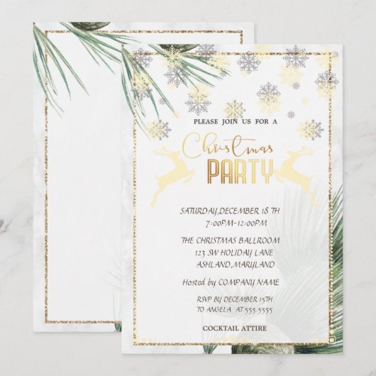 Kerstversieringen, Beste, Kerstakerfeest Kaart (Voorkant / Achterkant)