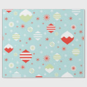  kerstversieringen cadeaupapier (Vlak)