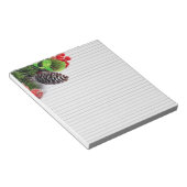 Kerstversieringen en achtergrond notitieblok (Schuin)