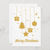 Kerstversieringen met aangepaste bericht Kaart (Voorkant / Achterkant)