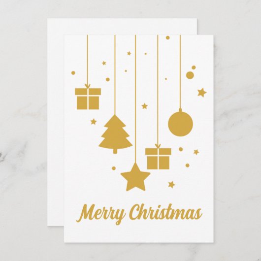 Kerstversieringen met aangepaste bericht Kaart (Voorkant / Achterkant)