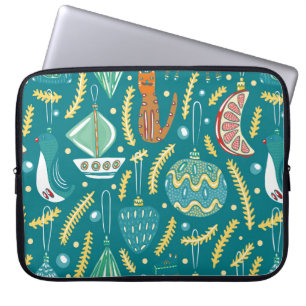 kerstversieringen naadloos. Bright Laptop Sleeve