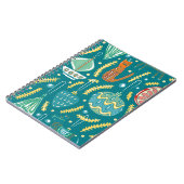 kerstversieringen naadloos. Bright Notitieboek (Linkerzijde)