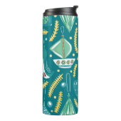 kerstversieringen naadloos. Bright Thermosbeker (Gedraaid links)