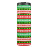 KERSTVERSIERINGEN ONTWERP ROOD WIT GROEN THERMOSBEKER (Achterkant)