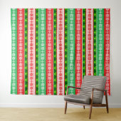 KERSTVERSIERINGEN ONTWERP ROOD WIT GROEN WANDKLEED (In Situ (horizontaal))