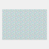 Kerstversieringen op Aqua Retro Geïnspireerd Inpakpapier Vel (Voorkant 3)