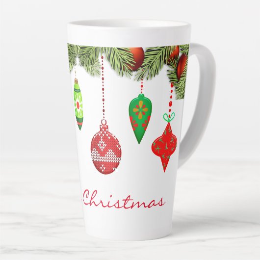  kerstversieringen/Retro Latte Mok (Rechterhoek)