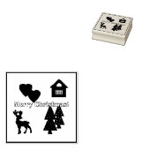 kerstversieringen 	rubberstempel (Gestempeld)