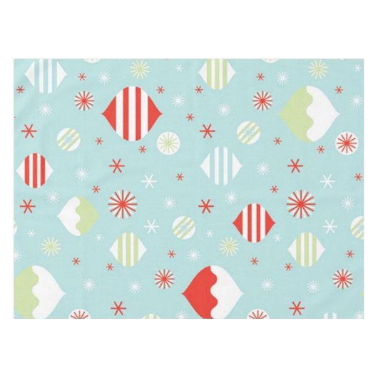 kerstversieringen tafelkleed (Voorkant (Horizontaal))