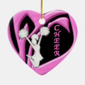 kerstversieringen van Cheerleader PERSONALIZED Keramisch Ornament (Achterkant)