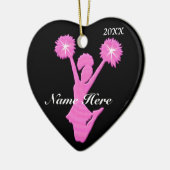 kerstversieringen van Cheerleader PERSONALIZED Keramisch Ornament (Links)