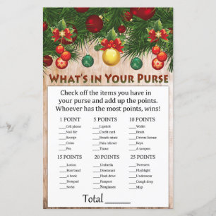 kerstversieringen Wat zit er in je handtas?