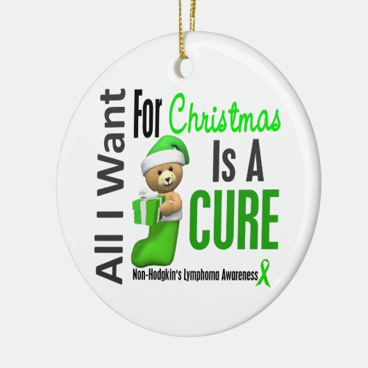 Kerstversieringen zonder hodgkin-lymfoom keramisch ornament (Links)
