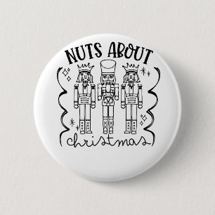 Kerstverslaafd Notenkraker Kerstmis Funny Ronde Button 5,7 Cm