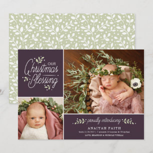 Kerstverslaafden Foto geboorteaankondiging Feestdagenkaart