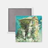 Kerstvervoer Magnet Magneet (Voorkant / Achterkant)