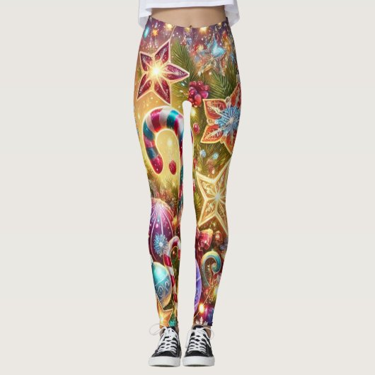 kerstvibes leggings (Voorkant)