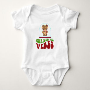 Kerstvibes   Rendier Baby Bodysuit