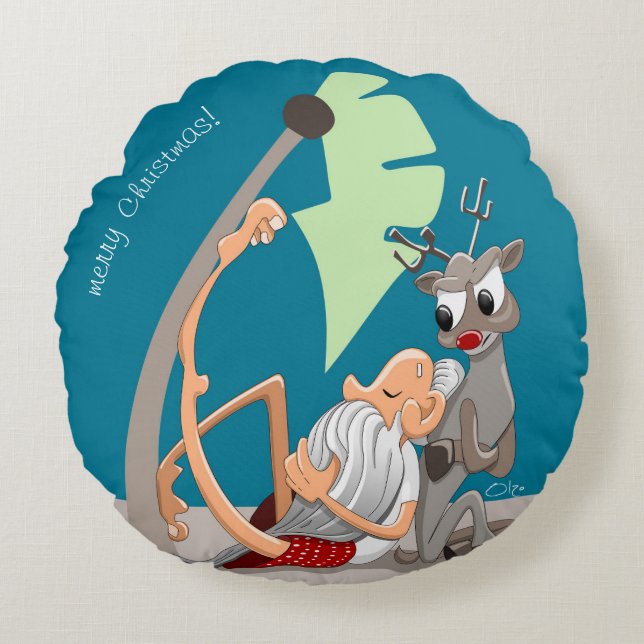 kerstvibes rond kussen (Voorkant)