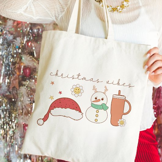 Kerstvibes | Schattige feestelijk Tote Bag