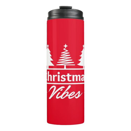 kerstvibes thermosbeker (Voorkant)