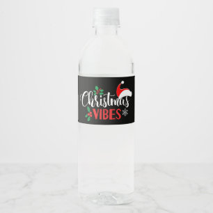 kerstvibes waterfles etiket