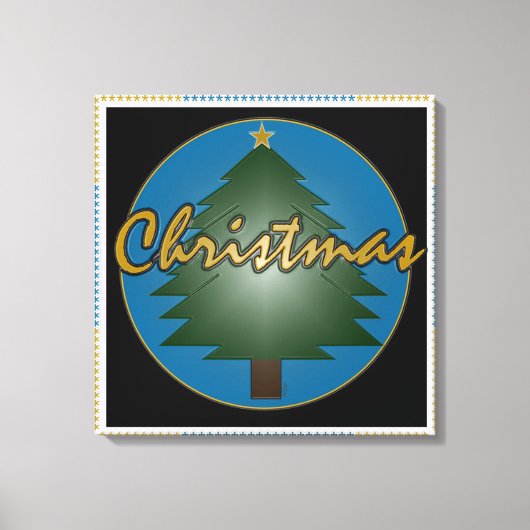 kerstvideokaart canvas afdruk (Voorkant)