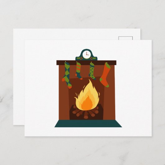 kerstviering briefkaart (Voorkant / Achterkant)